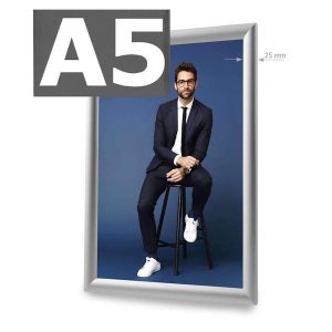Standratinis Rėmelis CLICK su 25 mm profiliu – (Sidabrinis)